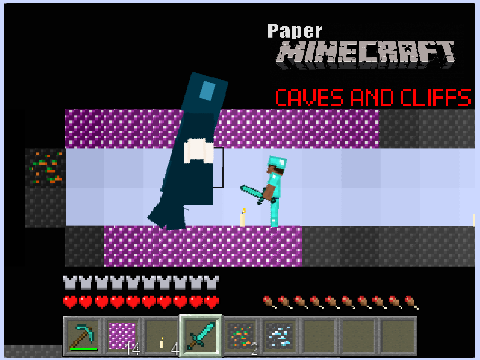 Paper Minecraft caves & cliffs