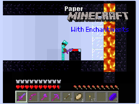 Paper Minecraft with enchantments